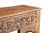 Indian Bleached Teakwood Console Table constructed from antique carvings and reclaimed wood, with bold relief carved...