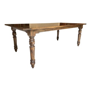 Late 20th Century Bausman & Company Bench Made English Style Farm Table For Sale