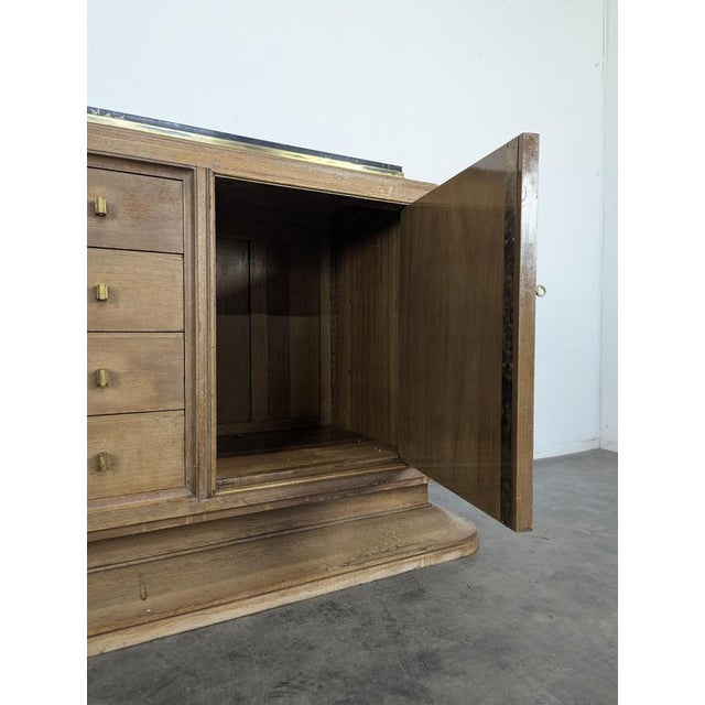 Brown Large Art Deco Sideboard in Wood For Sale - Image 8 of 15