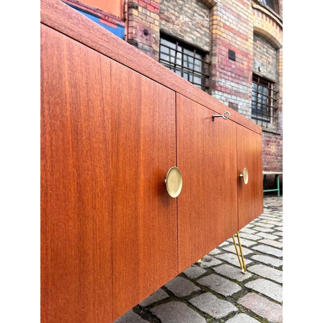 Teak Sideboard with Tiles and Lock For Sale - Image 6 of 11