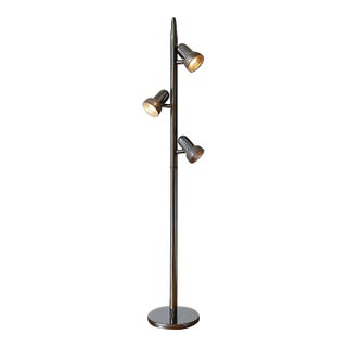 1970s Chrome Floor Lamp With Three Adjustable Spotlights, Mid-Century For Sale