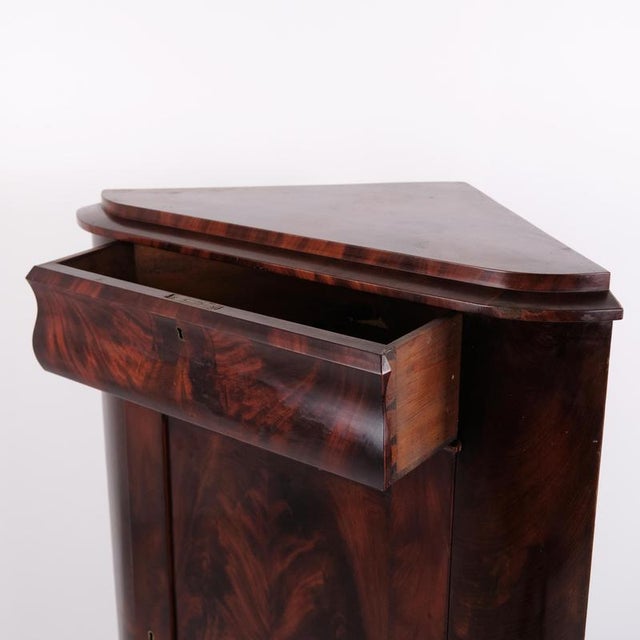 Antique Hand-Polished Mahogany Corner Cabinet, 1840s For Sale - Image 6 of 10