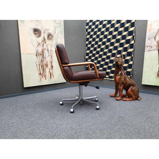 A likely rare office chair by walter knoll. designed by bernd münzebrock, this example is probably a prototype. the seat...