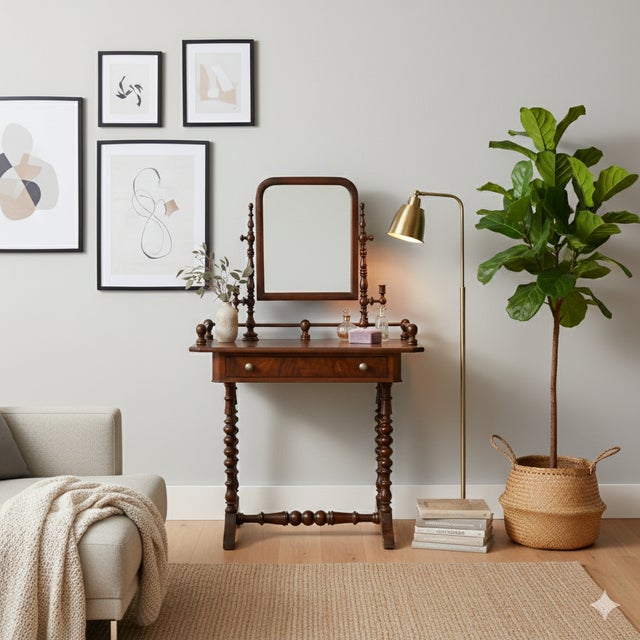 Dressing Table with Mirror and Frames For Sale - Image 10 of 18