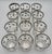 Gray 1950s 12 Hollywood Regency Silver Overlay Old Fashioned Glasses, Atomic Dot Barware For Sale - Image 8 of 12