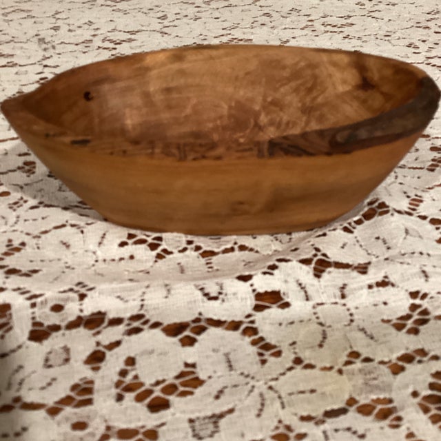 2020s Rare One of a Kind HandmadeSmall Wooden Bowl. I Handcrafted It With Natural Edge. Had a Birch Tree. Spent Many Hours on It. I Only Used It for Decor. For Sale - Image 5 of 5