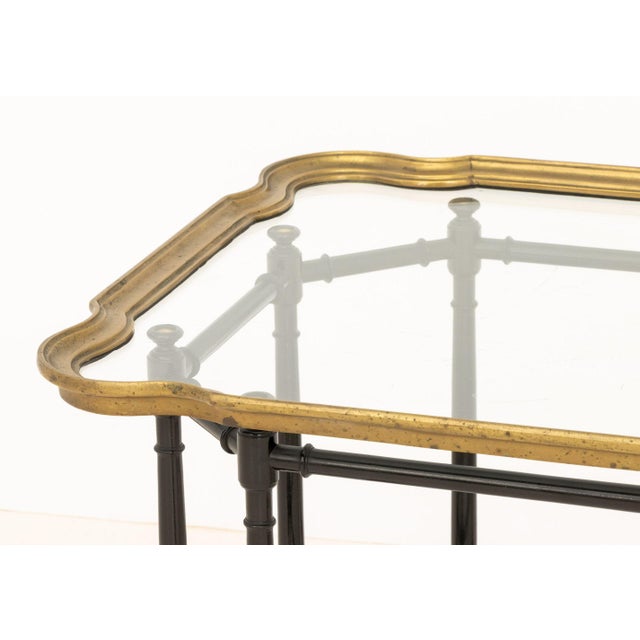 Modern Hollywood Regency Faux Bamboo Coffee Table For Sale - Image 3 of 7