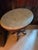 Wood Antique Victorian Renaissance Revival Walnut Oval Marble-Top Parlor Table For Sale - Image 7 of 8