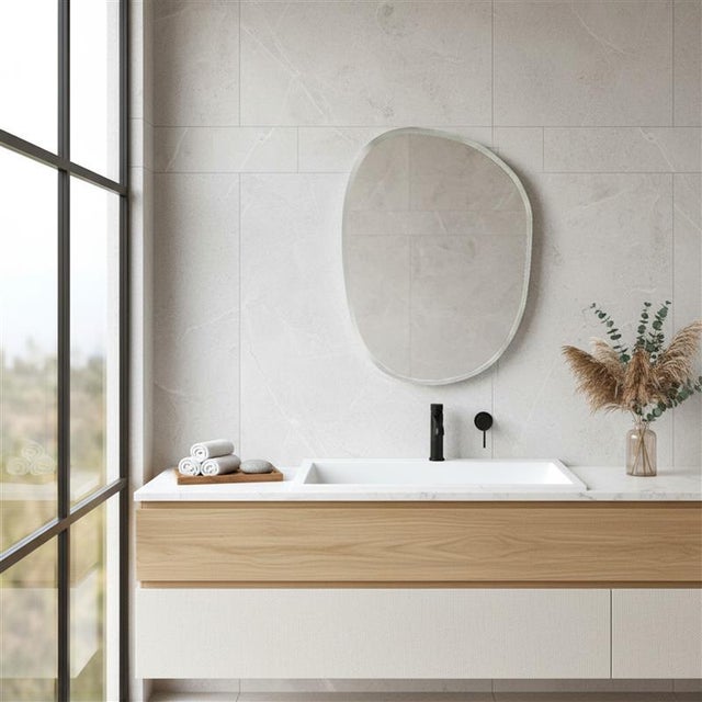 Kenneth Ludwig Chicago Frameless Asymmetrical Mirror For Sale - Image 4 of 8