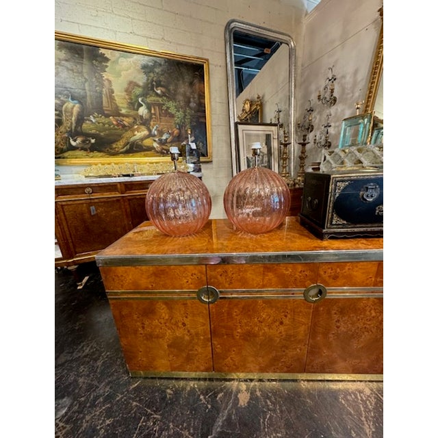 Pair of Murano Globe Lamps For Sale In Dallas - Image 6 of 6