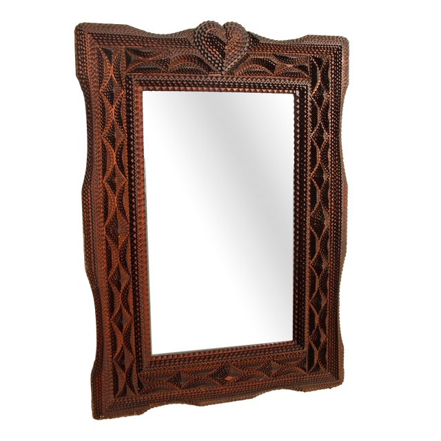 Large 19th Century Tramp Mirror For Sale