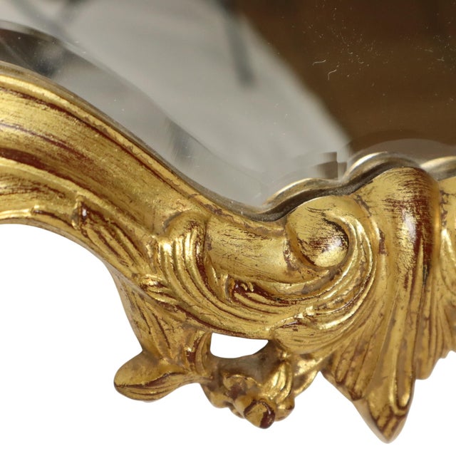 Large Baroque Crested Mirror in Gold Leaf from Deknudt, 1950s For Sale - Image 14 of 18