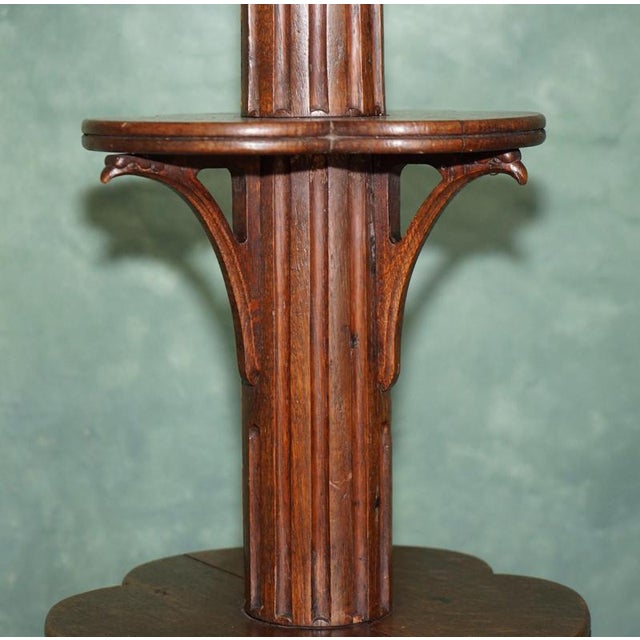 Antique Regency Carved Hardwood 3-Tier Jardinier with Dolphin Supports, 1820 For Sale - Image 14 of 18