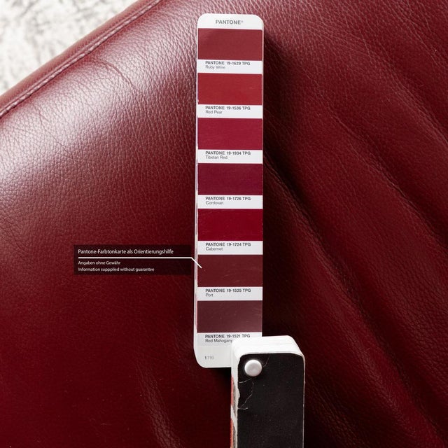 Set of Cumuly Leather Sofa Set in Dark Red from Himolla For Sale - Image 11 of 16