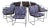 Late 20th Century Modern Krueger Set 8 Dining Armchairs Chrome Steel Rod Frames & Geometric Fabric For Sale