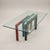 Large postmodern table from the 1980s, made by Saporiti Italia. The table has a thick (2cm) glass top measuring 200x100...
