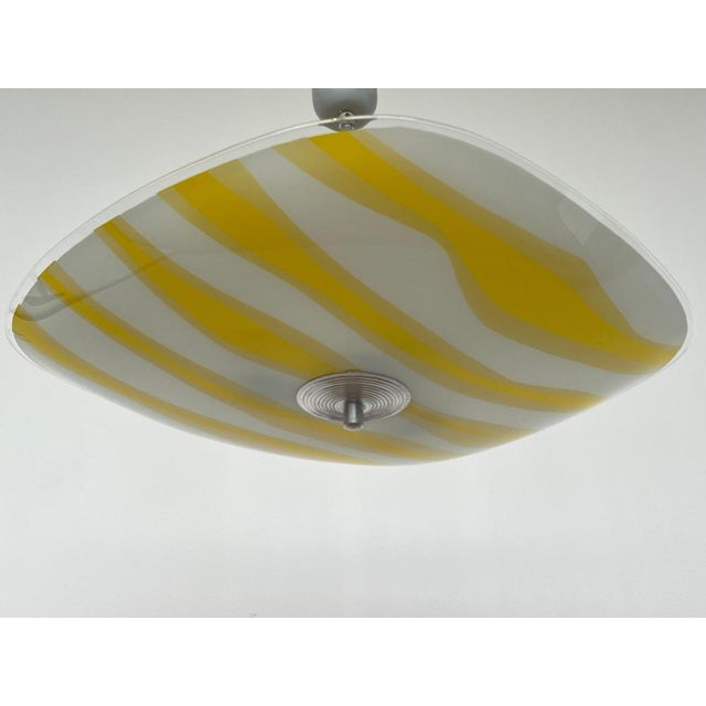 Metal Mid-Century Glass Pendant attributed to Napako, Former Czechoslovakia, 1970s For Sale - Image 7 of 9