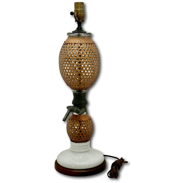Antique Briet Paris France Double Gourd Siphon Soda Water Maker & Dispenser Now Table Lamp Base - Circa 1800s For Sale - Image 16 of 18