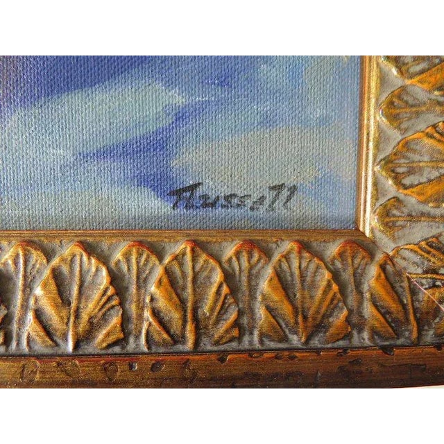 Textile Late 20th Century Floral Still Life Oil Painting by Gregg Russell, Framed For Sale - Image 7 of 9