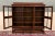 1930s Antique English Jacobean Bookcase Bookshelf Cabinet Wavy 3 Door Glass Mahogany For Sale - Image 5 of 14