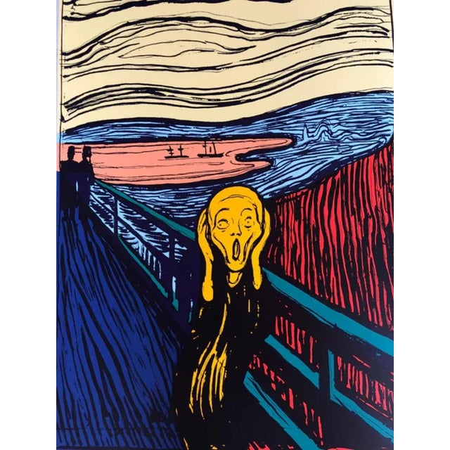 Sunday B. Morning (Andy Warhol), Munch's "The Scream" Orange Silkscreen print from photo negatives of original Factory...