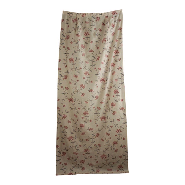Antique French 19th C W 18th Century Style Curtain Panel Fabric