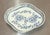 1930s-40s asian-style hand-painted blue/white ceramic small change tray or soap dish. Excellent condition.