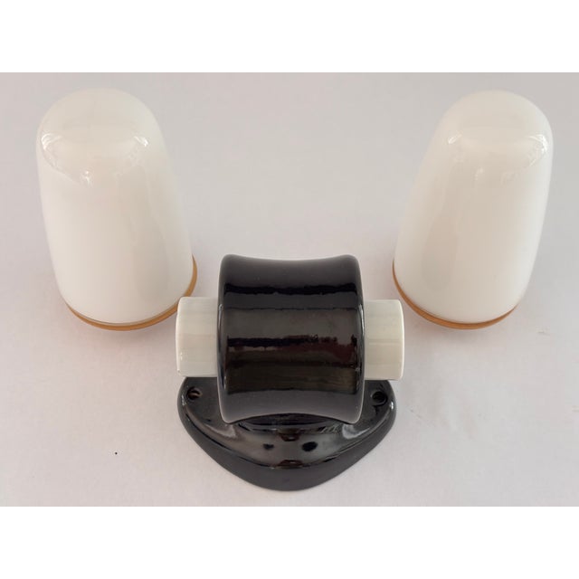 Glass Model 6066 Sconce in Ceramic by Wilhelm Wagenfeld for Lindner, 1950s For Sale - Image 7 of 13