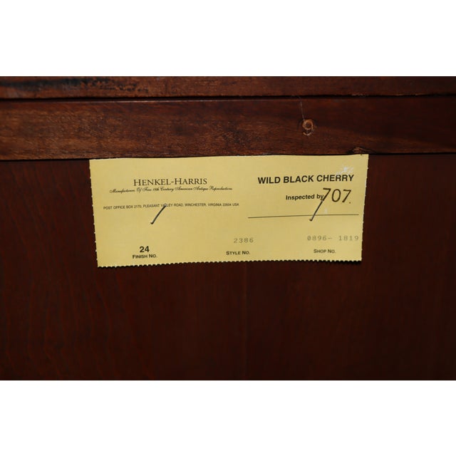 Henkel Harris Wild Black Cherry Breakfront China Cabinet, 1996 For Sale - Image 10 of 18