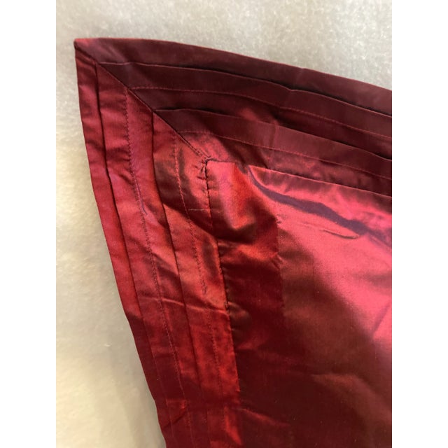 Pleated Silk Euro Sham Pillow Cover For Sale - Image 4 of 4