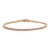 Classic Tennis 2.34 Carats Pink Sapphire 18k Rose Gold Bracelet by VRJewels For Sale