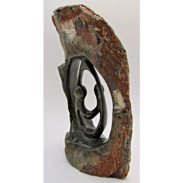 1950s Emerson Butawu African Shona Carved Serpentine Stone Sculpture For Sale - Image 4 of 12