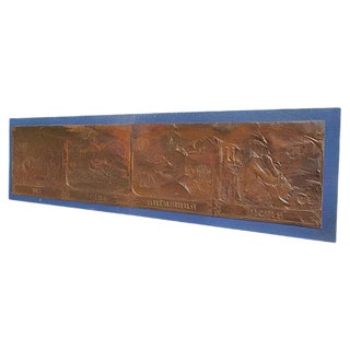 Grounded Painting on Copper Panels, The Four Seasons and the Zodiac Signs, Italy, 1970 For Sale