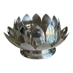 Reed & Barton Silver Plate Lotus Flower Frog