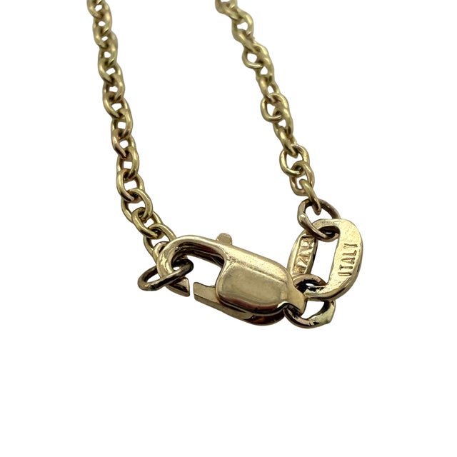 Antique Victorian 14k Gold & Rose‑Cut Diamond Horseshoe Pendant Necklace For Sale In Charlotte - Image 6 of 6