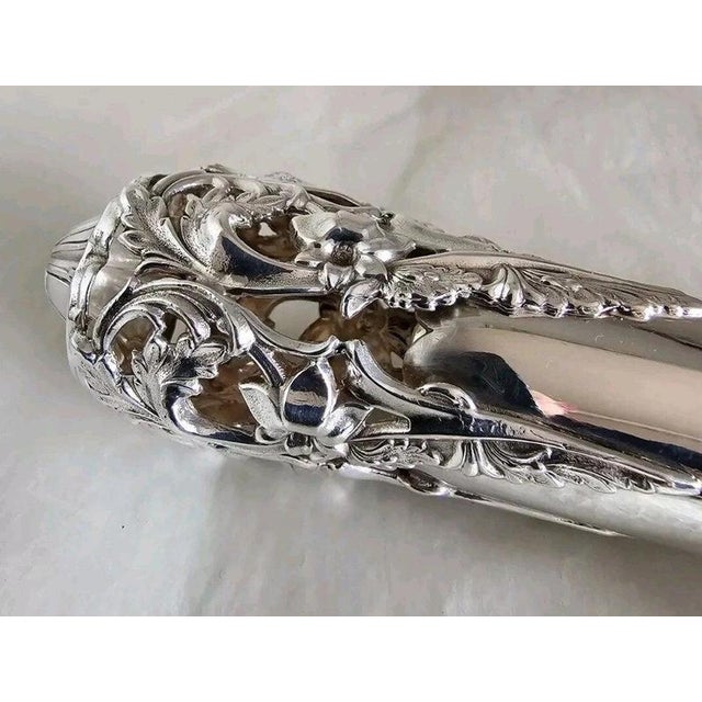 Sterling Silver Pierced Posy Holder by Hugh Crawshaw, Sheffield, 2004 For Sale - Image 11 of 18