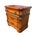 Late 20th Century French Provincial Wood Nightstand Set of 2 Carved Two Drawer Brown For Sale - Image 4 of 7