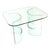Mid Century Italian Modern Bend Glass C Shape Base Coffee Side Table For Sale