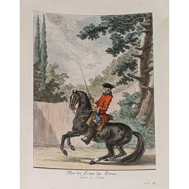 Johann Elias Ridinger, Equestrian Engravings, 1760, Etching, Framed For Sale - Image 7 of 12