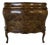 Italian Louis XV Style Bombe Burlwood Chest With Cabriole Legs For Sale