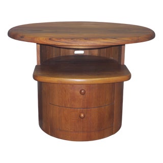 Teak Oval Coffee Table with Swivel Top from Silkeborg, Denmark, 1960s For Sale