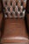English Brown Cowhide Chesterfield Wing Lounge Chair For Sale - Image 6 of 13