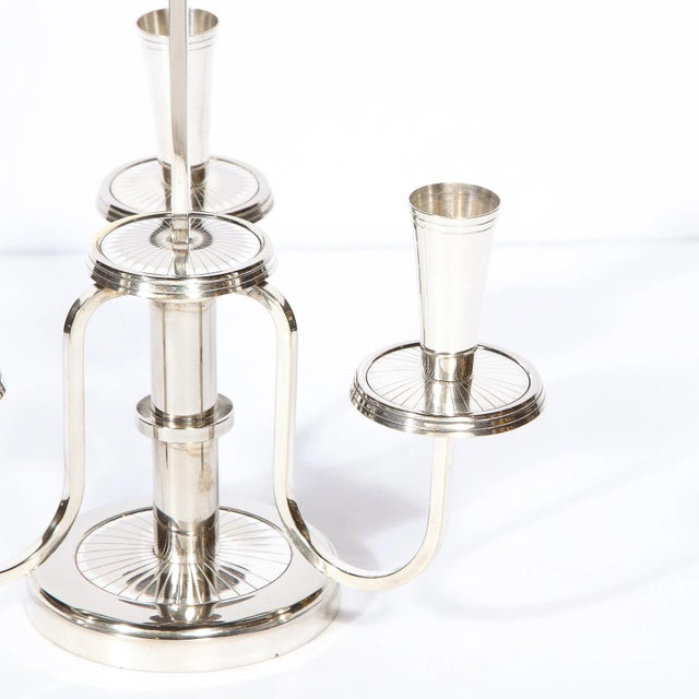 Mid-Century Modern Mid-Century Modern 'Eldorado' Signed George Briard Silverplate Candlestick Holder For Sale - Image 3 of 12