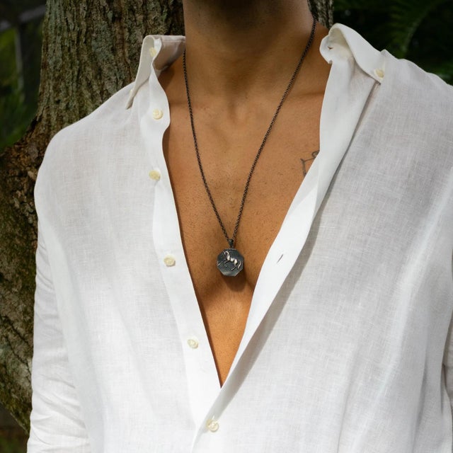 Channel the spirit of power and independence with the Freedom Rider Men’s Sterling Silver Necklace. Crafted from solid 925...