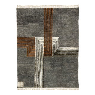 Large Hand-Knotted Wool Premium Rug by Azele Studio For Sale