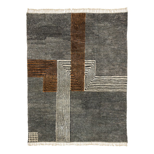 Large Hand-Knotted Wool Premium Rug by Azele Studio For Sale