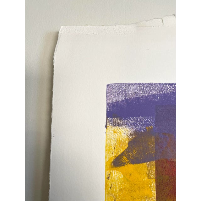 Ink Blue Vintage Monumental Abstract Organic Modern Original Acrylic Painting on Paper by Jack Willis, Multi Color For Sale - Image 8 of 12