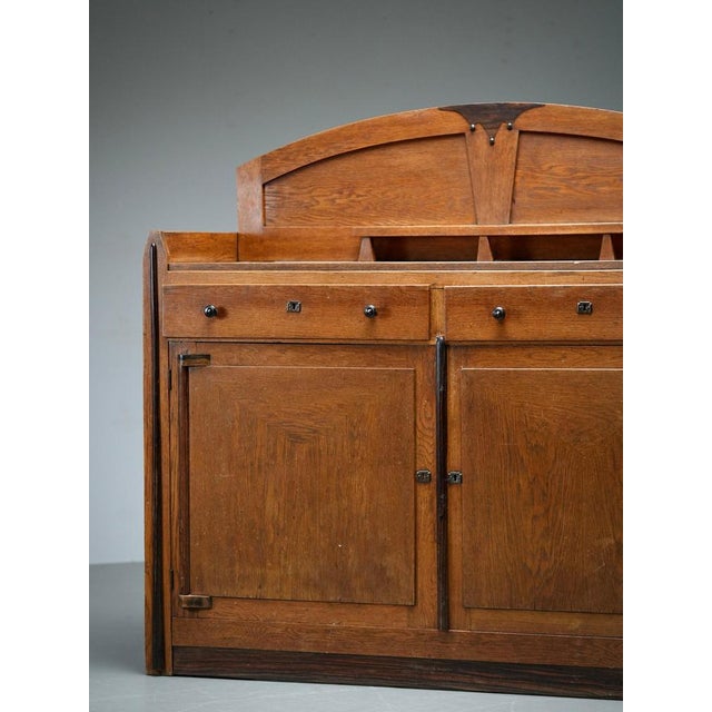 Wood Art Deco Bar Cabinet in Oak and Coromandel, Europe, 1930 For Sale - Image 7 of 16