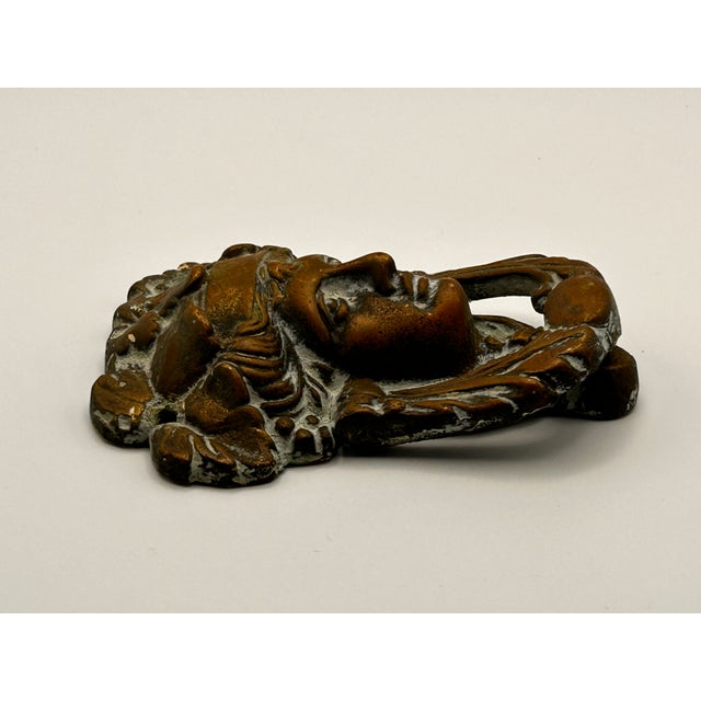 Late 19th Century Small Brass Dionysus Door Knocker For Sale - Image 4 of 5
