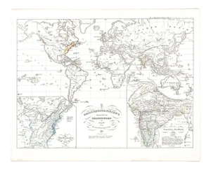 Old British Empire Map - Ancient Map by Karl Spruner - 1760 ca. 1760 ca.